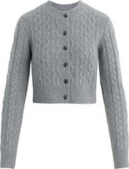 Favorite Daughter The Eleanor Merino Wool & Cashmere Blend Crop Cardigan
