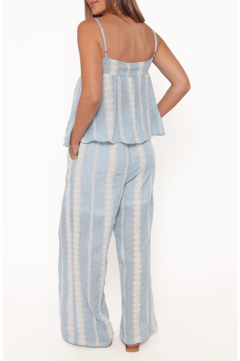 Mila Embroidered Tank & Wide Leg Pants Set, Alternate, color, LIGHT BLUE