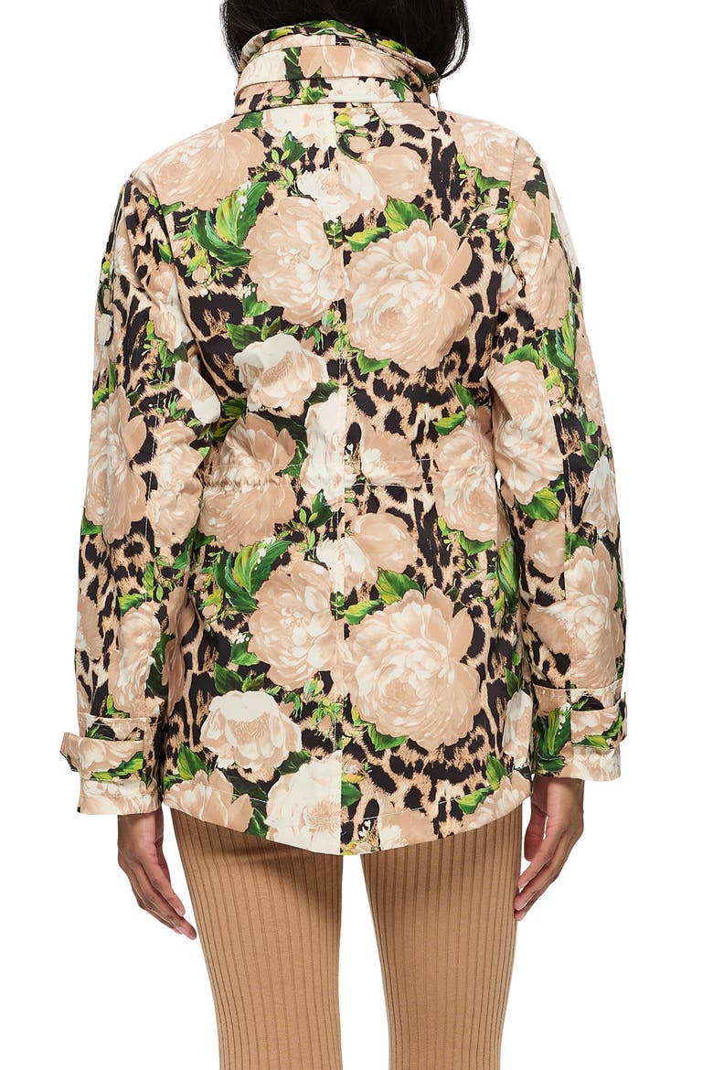 Lightweight Floral Printed Jacket With Concealed Hood, Alternate, color, BEIGE FLORAL LPRD/BEIGE