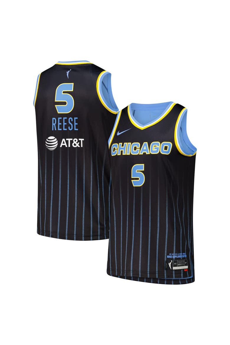 Unisex Nike Angel Reese Black Chicago Sky 2024 WNBA Draft - Top Player Finished Explorer Jersey, Main, color, Black