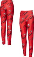 CONCEPTS SPORT Women's Concepts Sport Scarlet San Francisco 49ers Breakthrough Allover Print Knit Leggings