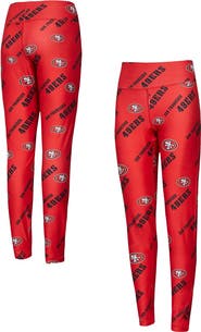 CONCEPTS SPORT Women's Concepts Sport Scarlet San Francisco 49ers Breakthrough Allover Print Knit Leggings