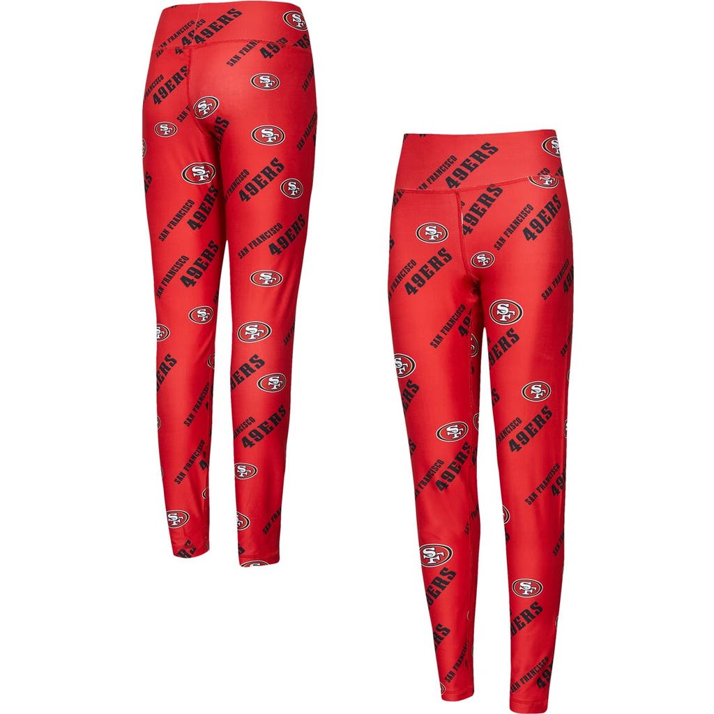 Concepts Sport Scarlet San Francisco 49ers Breakthrough Allover Print Knit Leggings