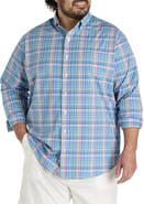 Oak Hill by DXL Big & Tall Plaid Tech Sport Shirt