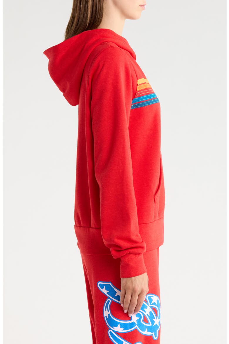 Atlanta Braves Full Zip Graphic Hoodie, Alternate, color, RED