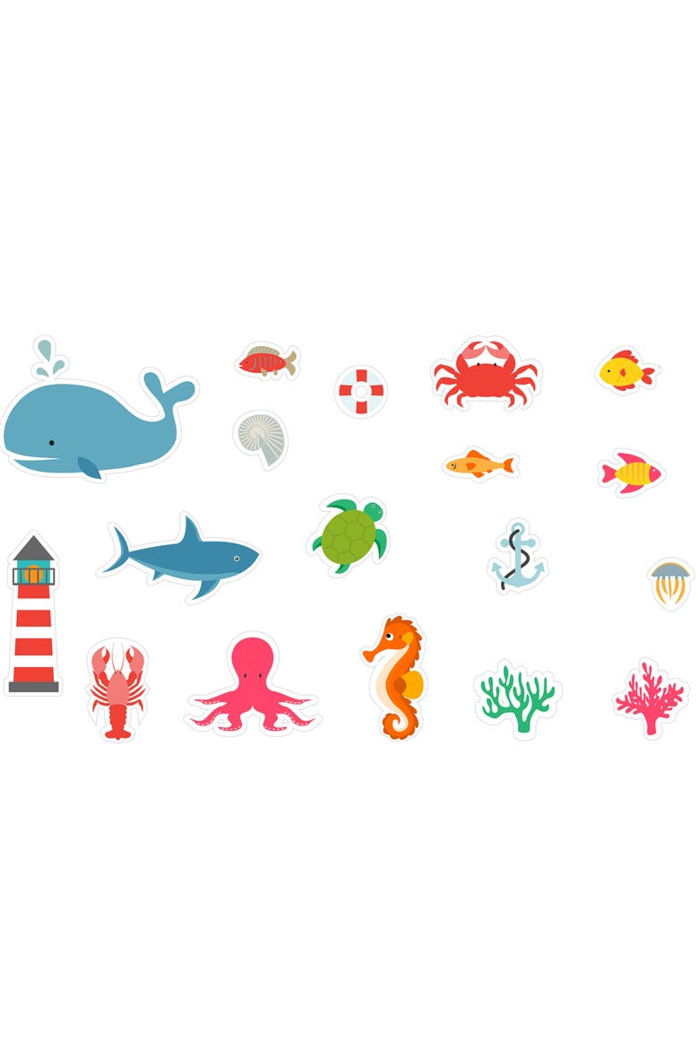 Bath Time Stickers, Under the Sea, 18 Pieces, Kid 3+, Alternate, color, Multicolored