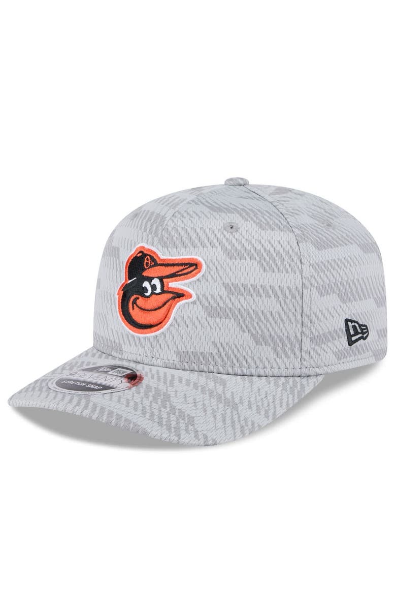 New Era Men's New Era Gray Baltimore Orioles 2025 MLB Clubhouse 9SEVENTY Stretch-Snap Hat, Alternate, color, 