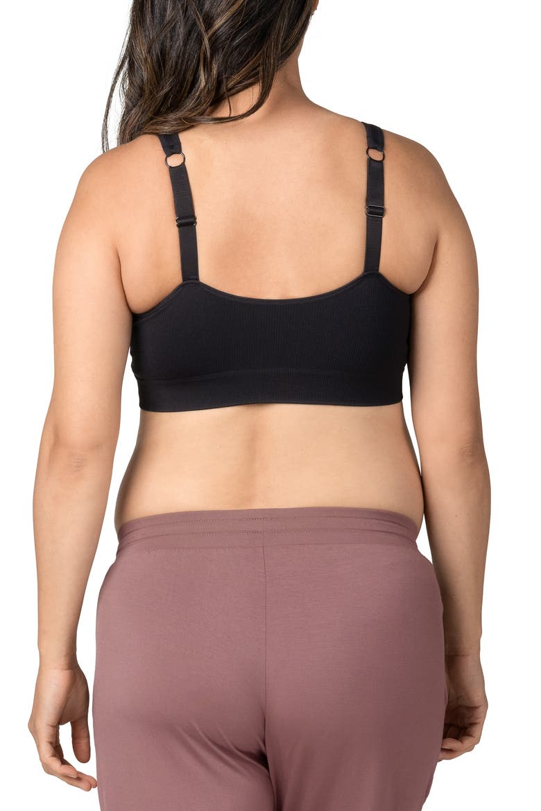 Mia Maternity & Nursing Lounge Bra- Fits Sizes 30B-44D, Alternate, color, BLACK