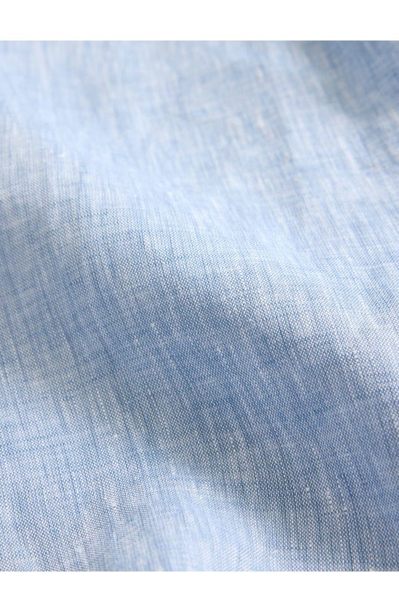 John Varvatos Bucks Slub Linen Button-Up Shirt, Alternate, color, Light Blue Heather