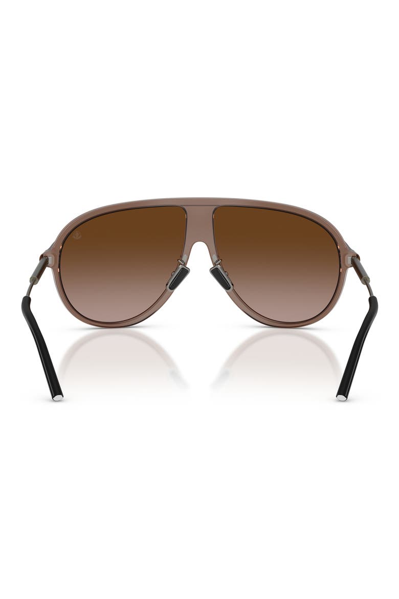 61mm Pilot Sunglasses, Alternate, color, TRANSPARENT BROWN / BROWN