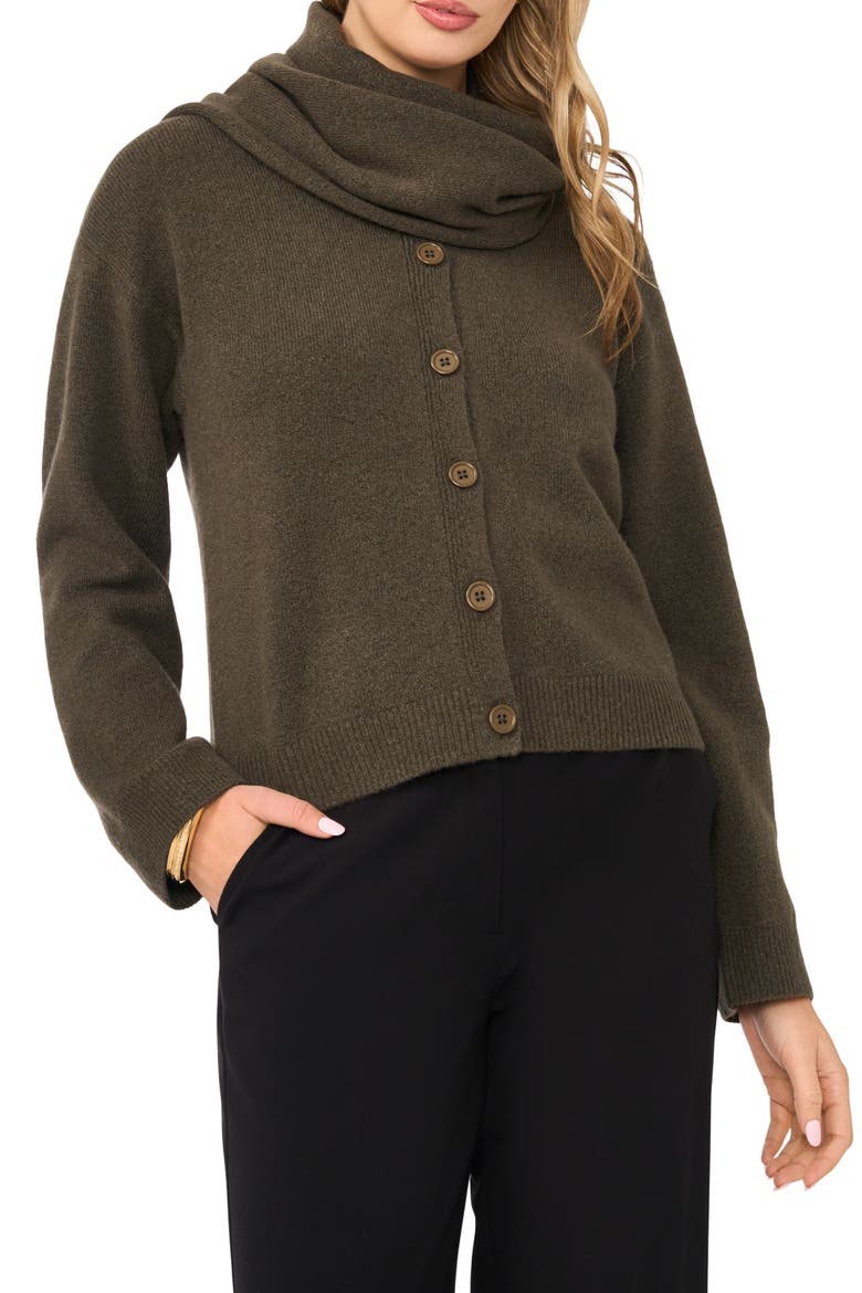Cardigan with Detachable Scarf (Women) | Nordstrom