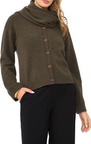 Vince Camuto Cardigan with Detachable Scarf