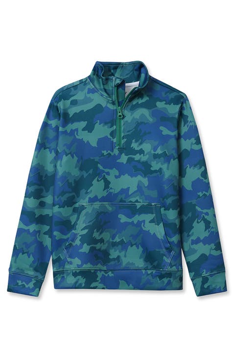 Boys Active Moisture Wicking Quarter Zip