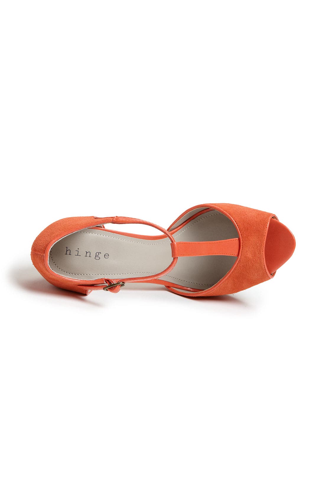 Hinge® 'Asher' T-Strap Sandal, Alternate, color, TANGERINE