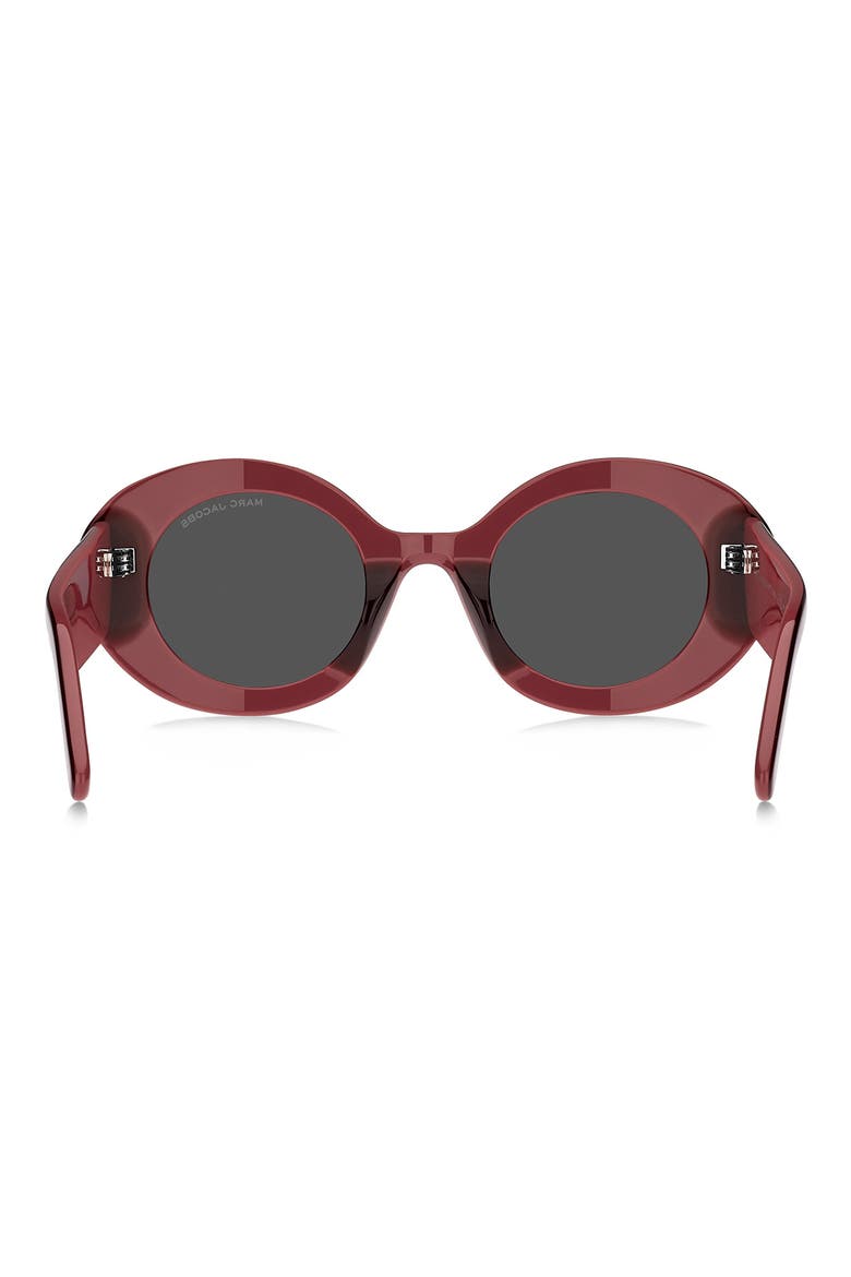47mm Round Sunglasses, Alternate, color, BURGUNDY RED