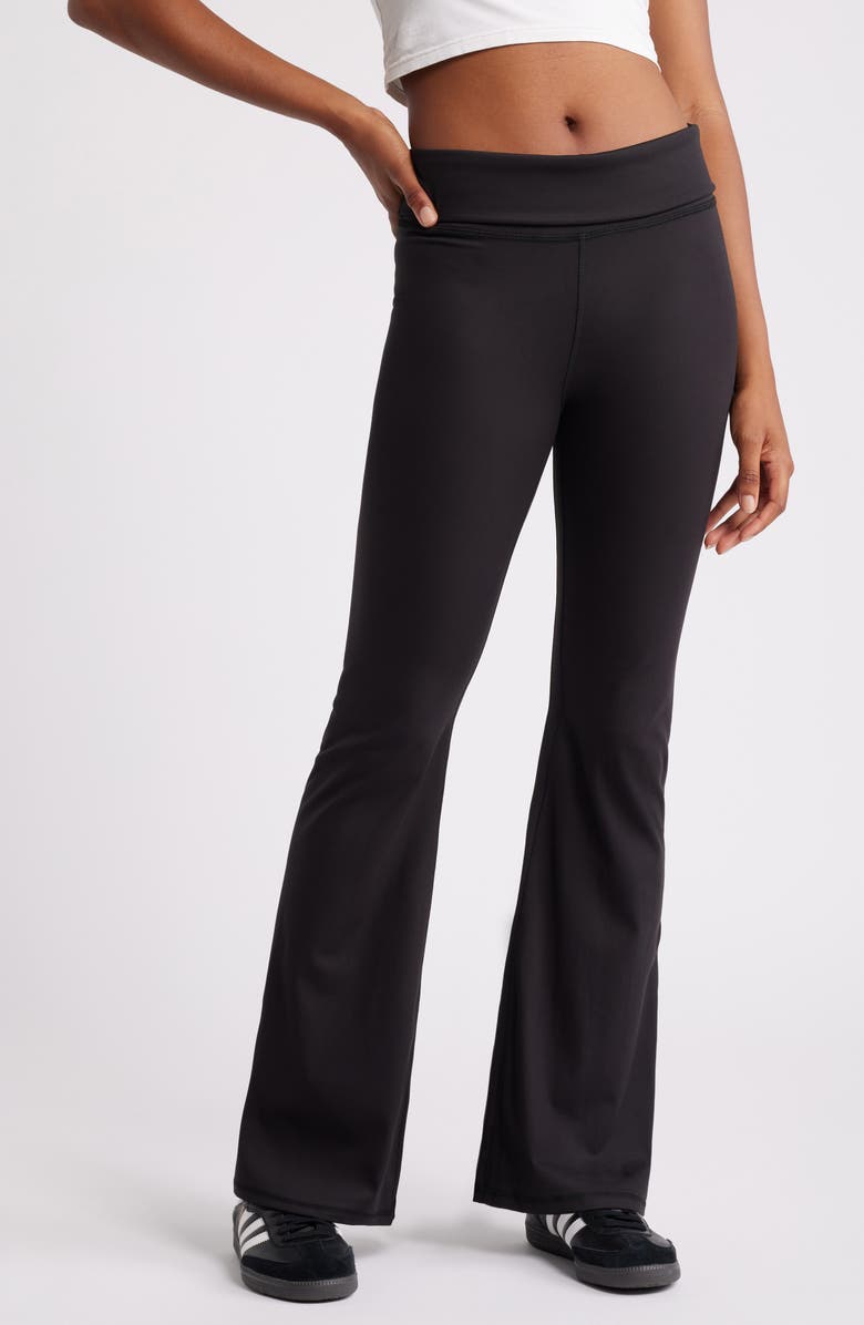 PacSun Foldover Flare Leggings, Main, color,