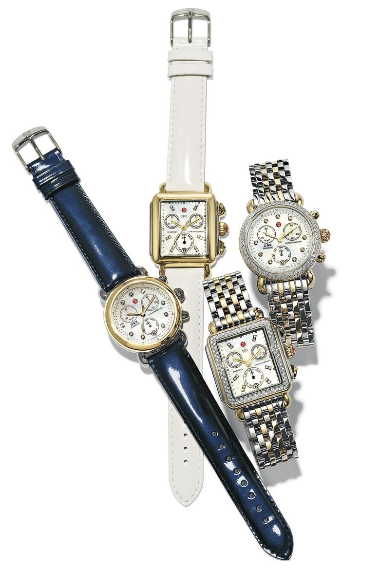 18mm Patent Leather Watch Strap, Alternate, color, BLACK