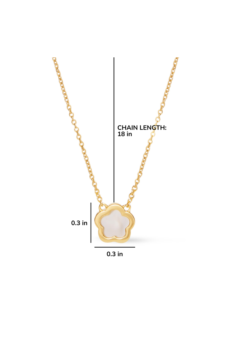 Mother of Pearl Inlay Flower Pendant - Saya, Alternate, color, Gold