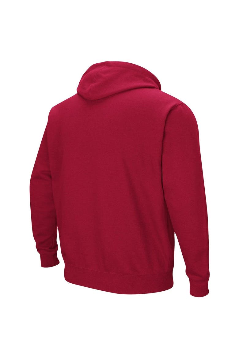 Men's Colosseum Crimson Indiana Hoosiers Big & Tall Arch & Logo 2.0 Pullover Hoodie, Alternate, color, Crimson