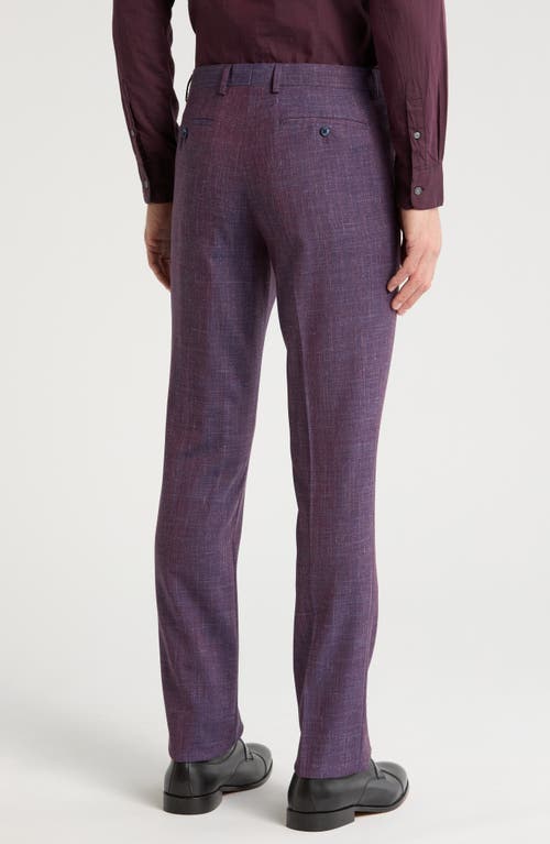 John Varvatos Street Flat Front Slim Fit Suit Pants In Burgundy