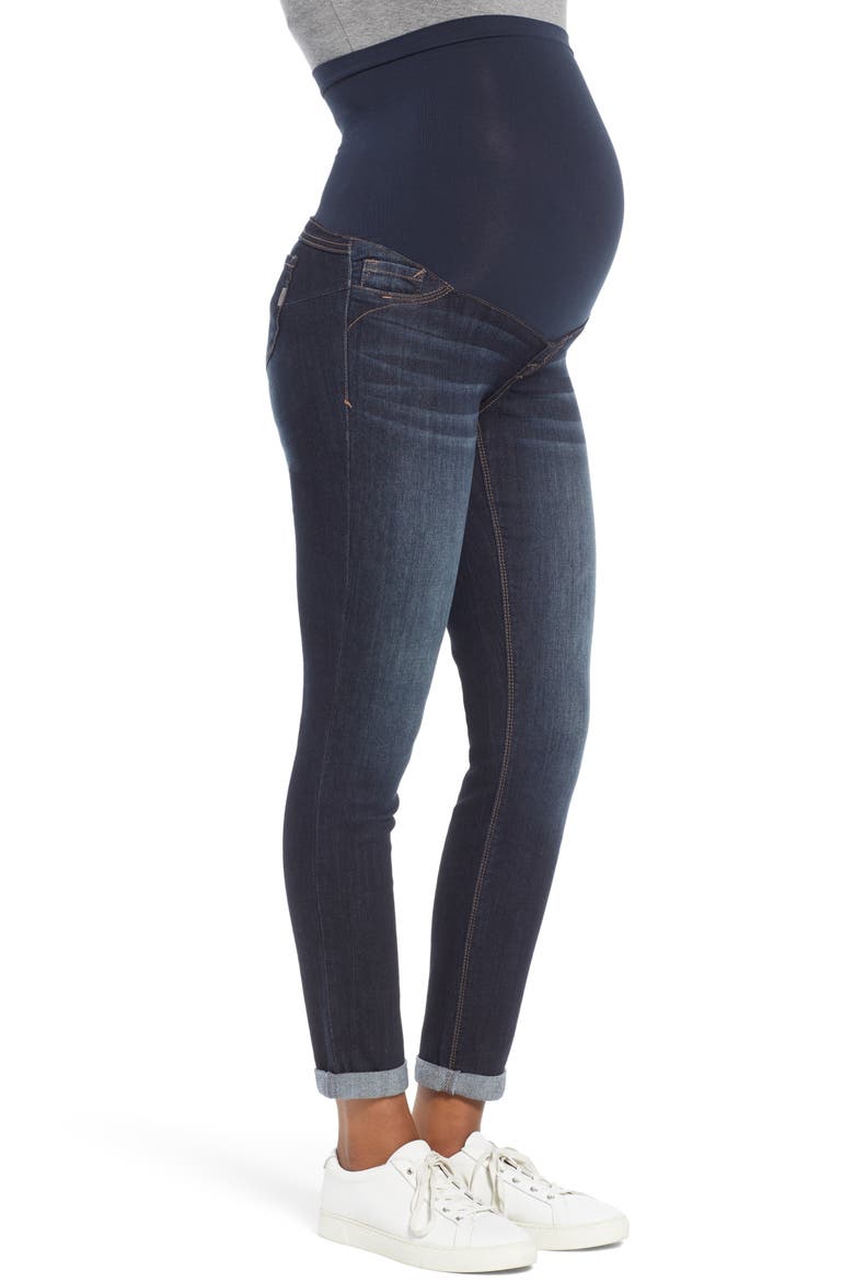 Roll Cuff Maternity Skinny Jeans, Alternate, color, ERICA