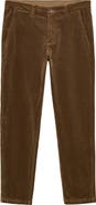 MANGO Slim Fit Straight Leg Corduroy Pants