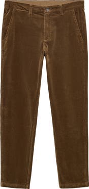 MANGO Slim Fit Straight Leg Corduroy Pants