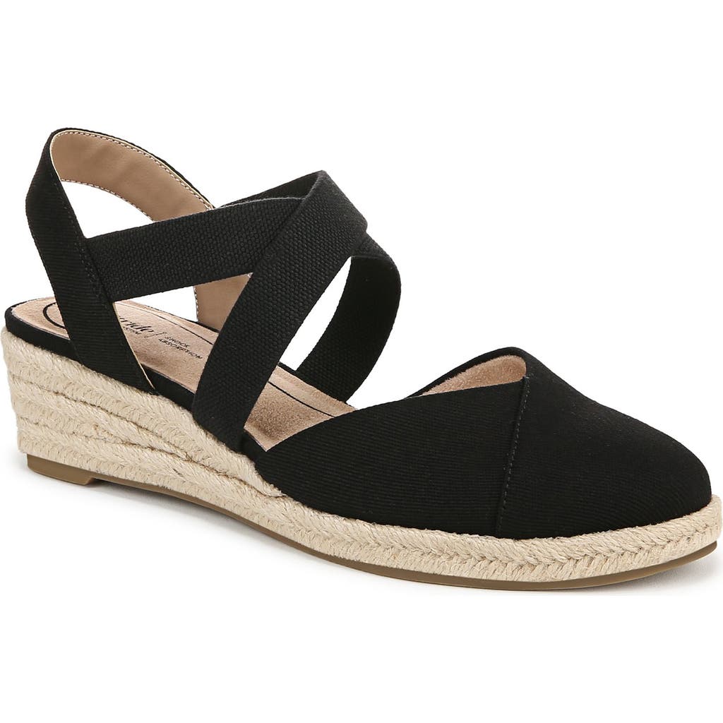 LIFESTRIDE LIFESTRIDE KIMBALL SLINGBACK ESPADRILLE PLATFORM WEDGE