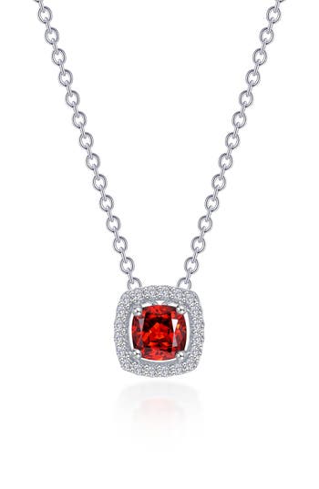 Lafonn Cushion Halo Pendant Necklace