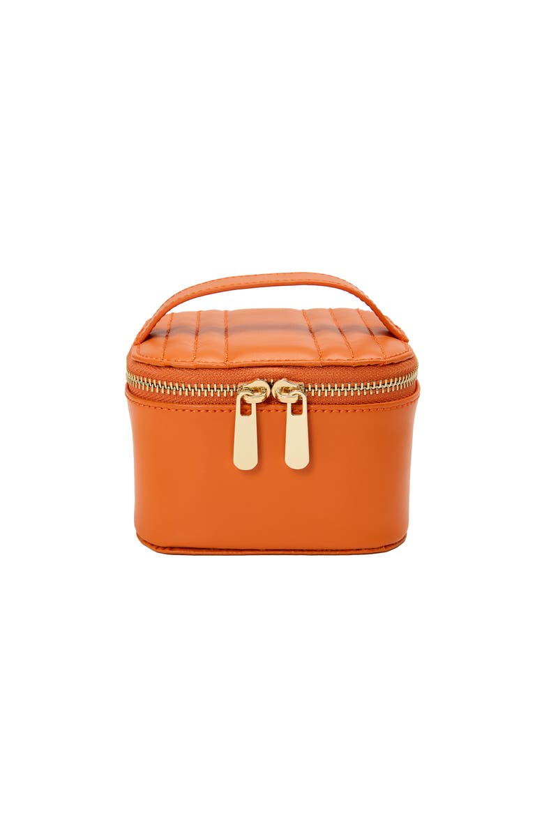 WOLF Maria Zip Jewelry Cube, Main, color, Tangerine
