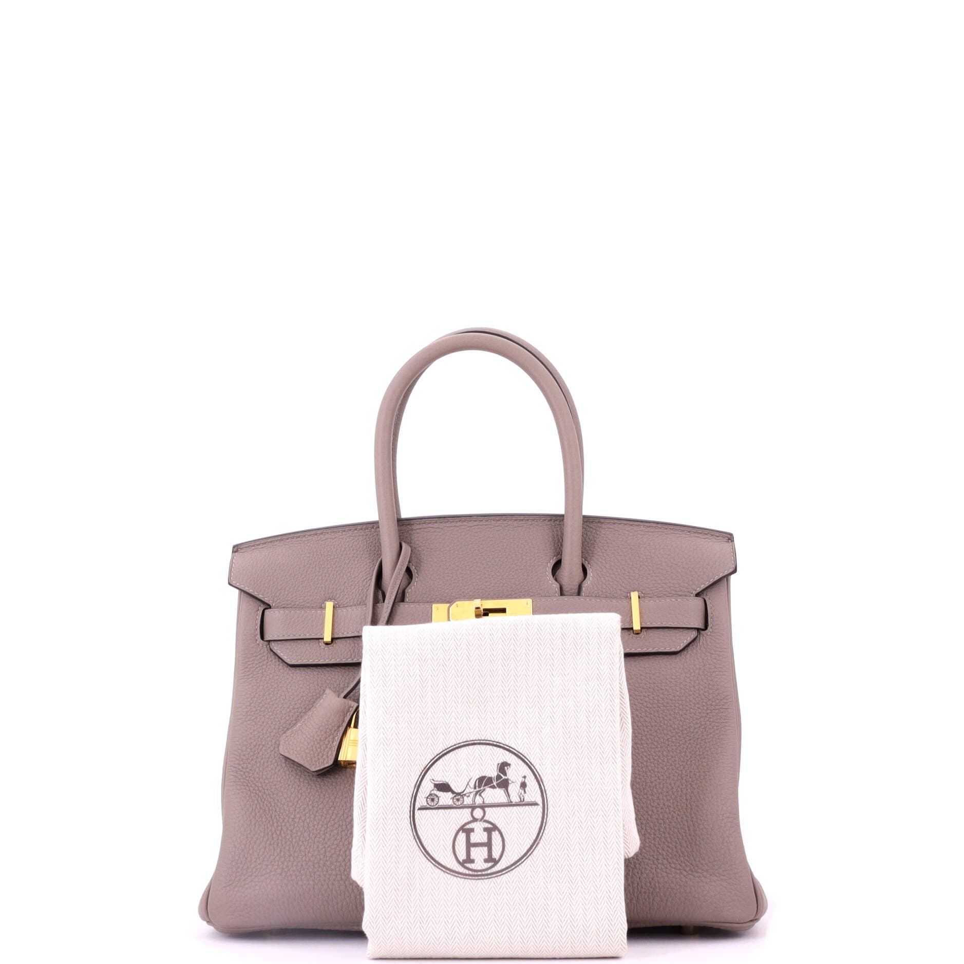 Pre-Owned Hermes Birkin Handbag Grey Togo with Gold Hardware 30, Alternate, color, 