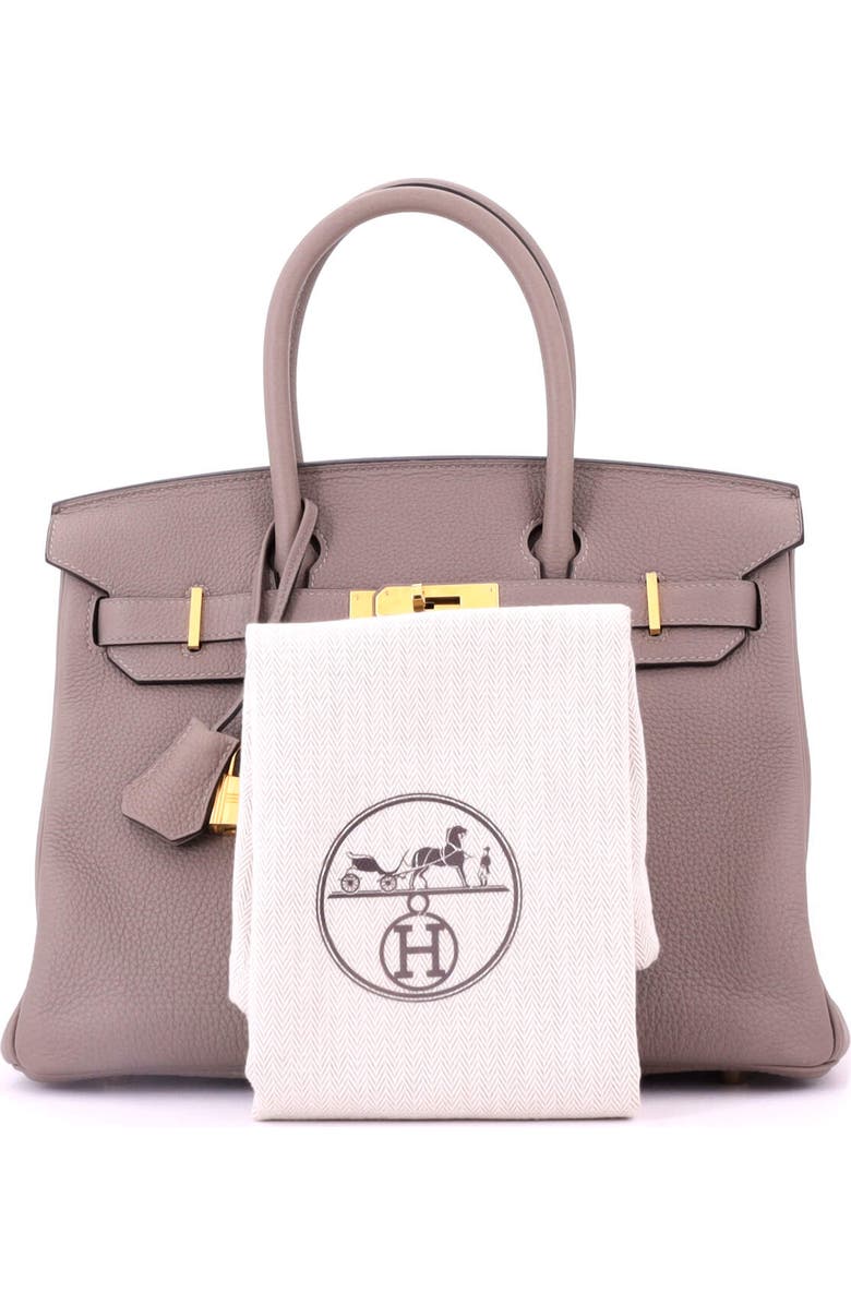 Pre-Owned Hermes Birkin Handbag Grey Togo with Gold Hardware 30, Alternate, color, Gris Asphalte