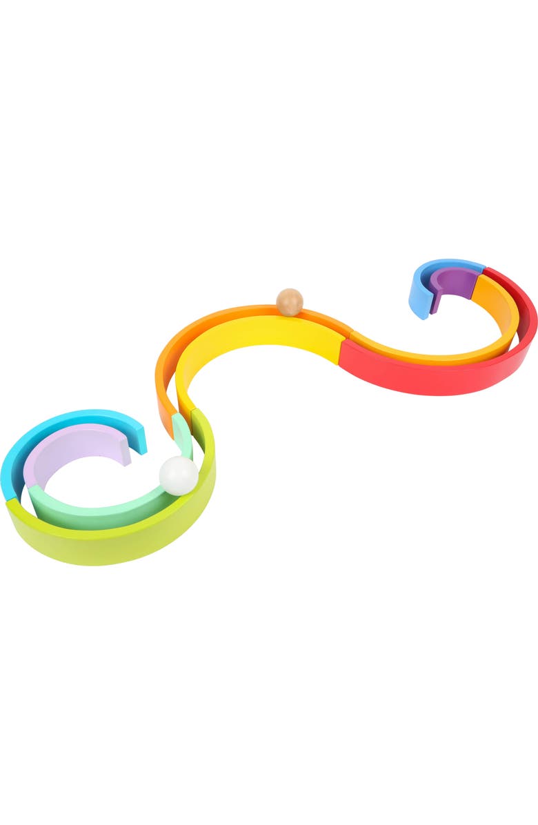 SMALL FOOT Rainbow Building Blocks Wooden Playset, Alternate, color, 