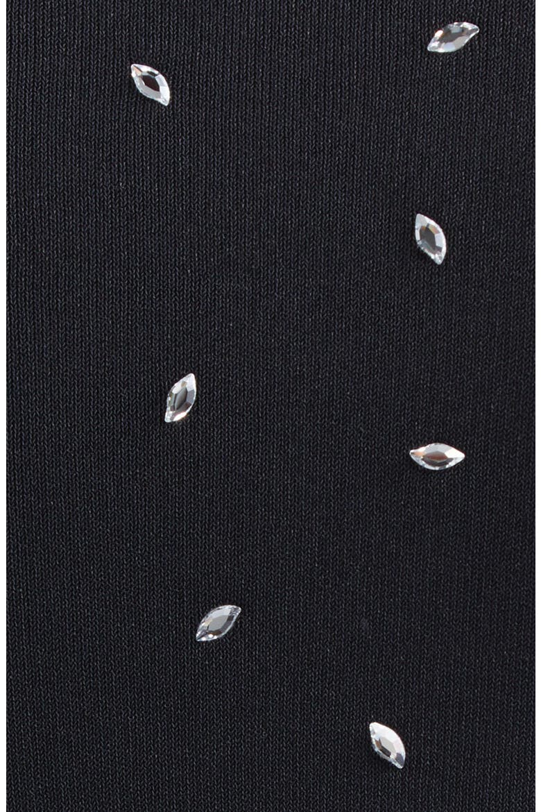 Geordie Crystal Embellished Jersey Dress, Alternate, color, BLACK