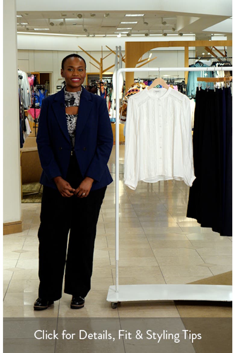 Lace Inset Long Sleeve Button-Up Top video