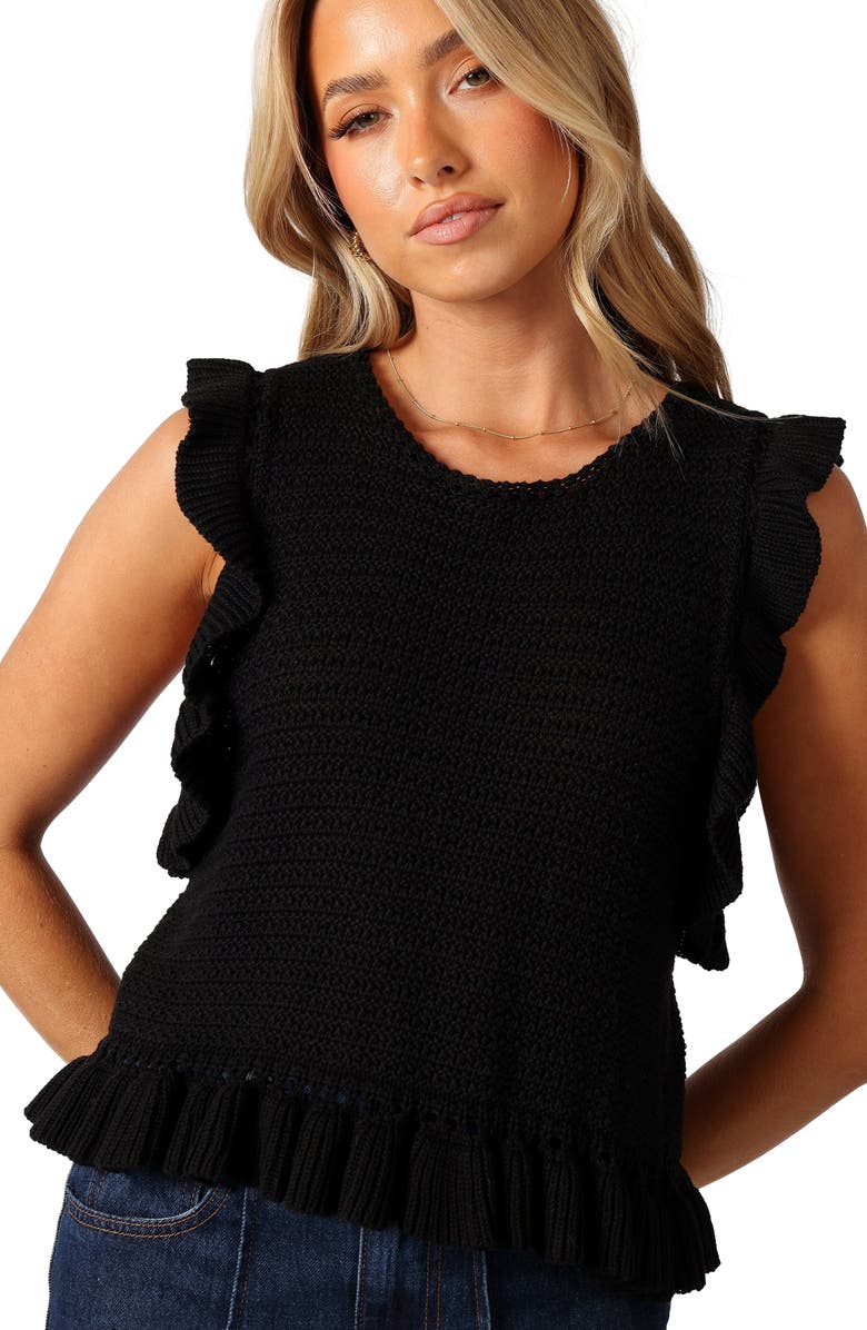 Petal & Pup Katia Frill Sleeveless Sweater, Alternate, color, 
