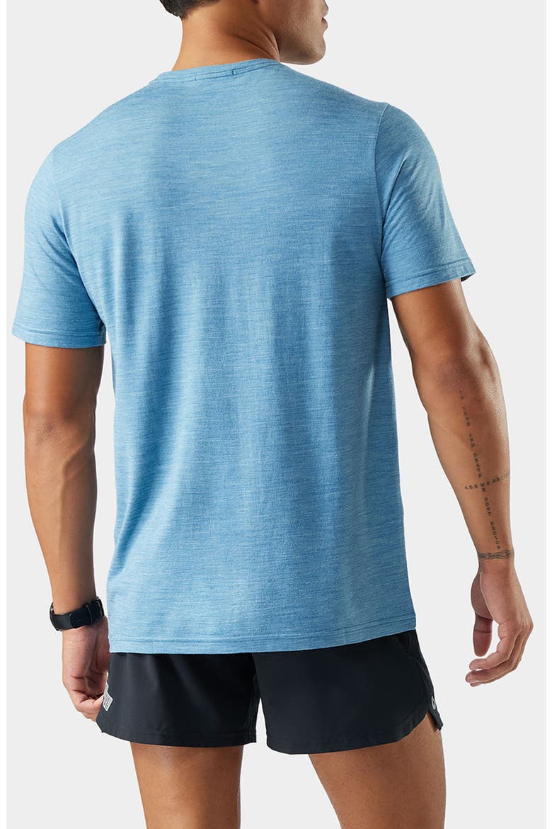 Active Performance Merino Wool Blend T-Shirt, Alternate, color, MINERAL BLUE HEATHER