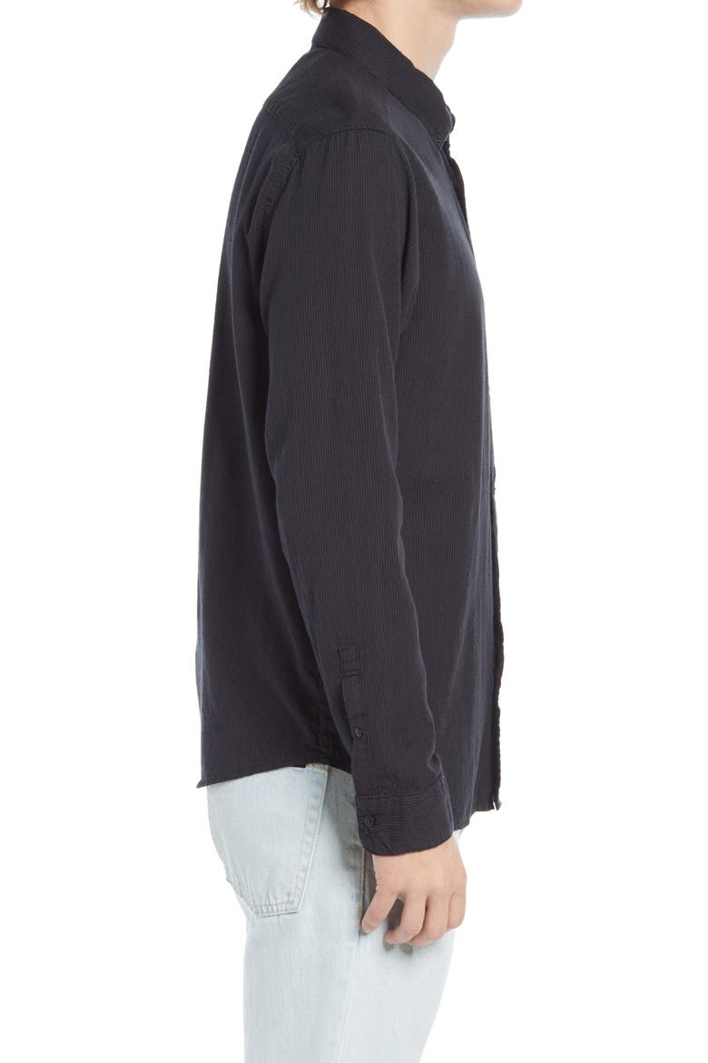 Endless Seersucker Button-Up Shirt, Alternate, color, BLACK BLACK