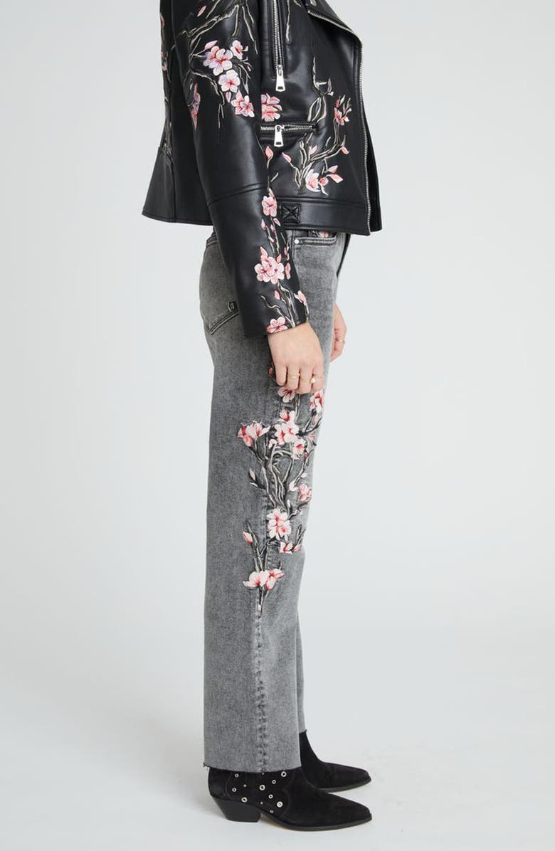 Driftwood Royce Sakura Straight Leg Jeans, Alternate, color, Grey Wash