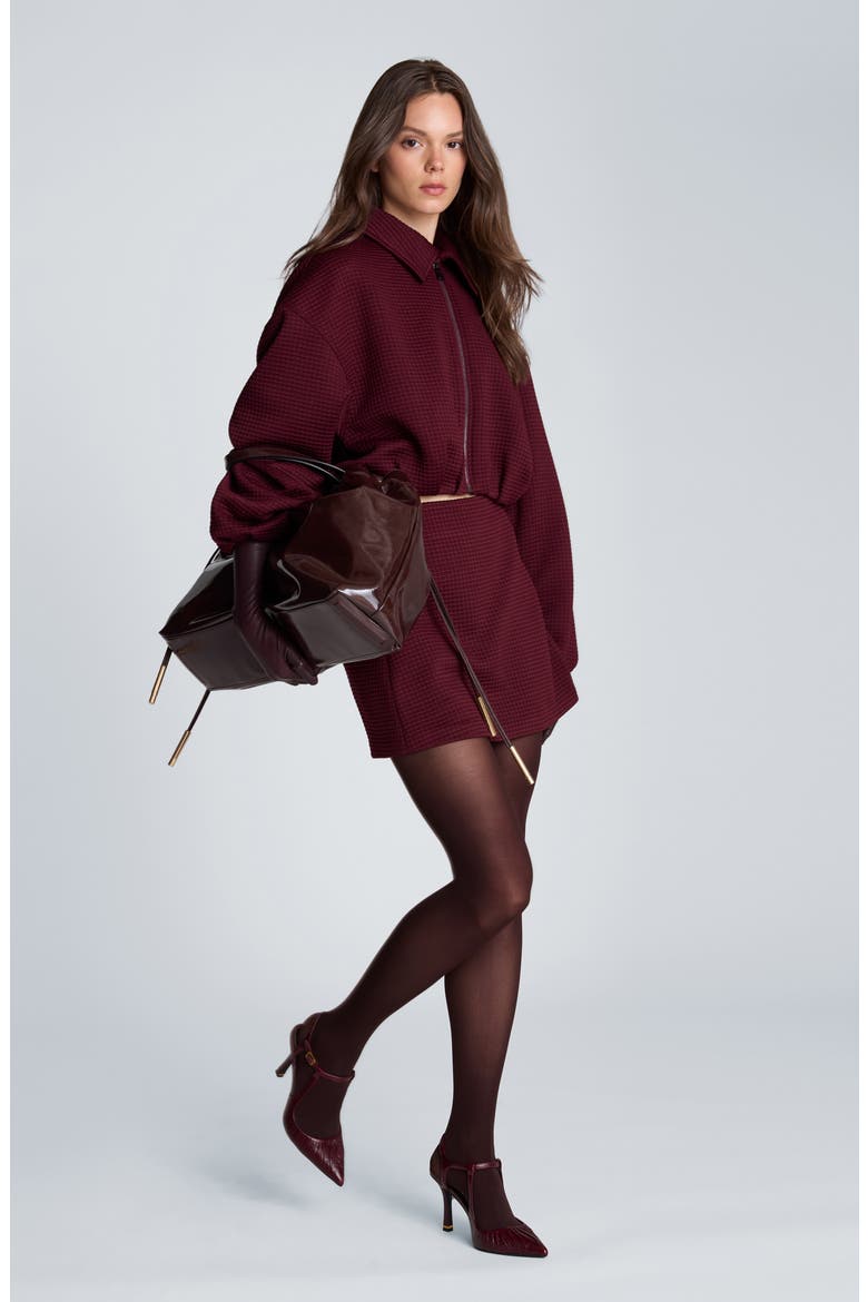 Cropped Bomber Jacket, Alternate, color, SUGAR BEET