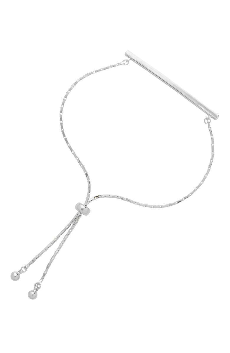 Sterling Forever Bar Slider Bracelet, Alternate, color, Silver