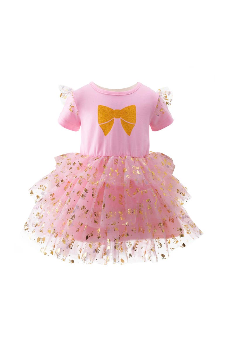 Rachel Riley Bow Tulle Tutu Dress, Main, color, 