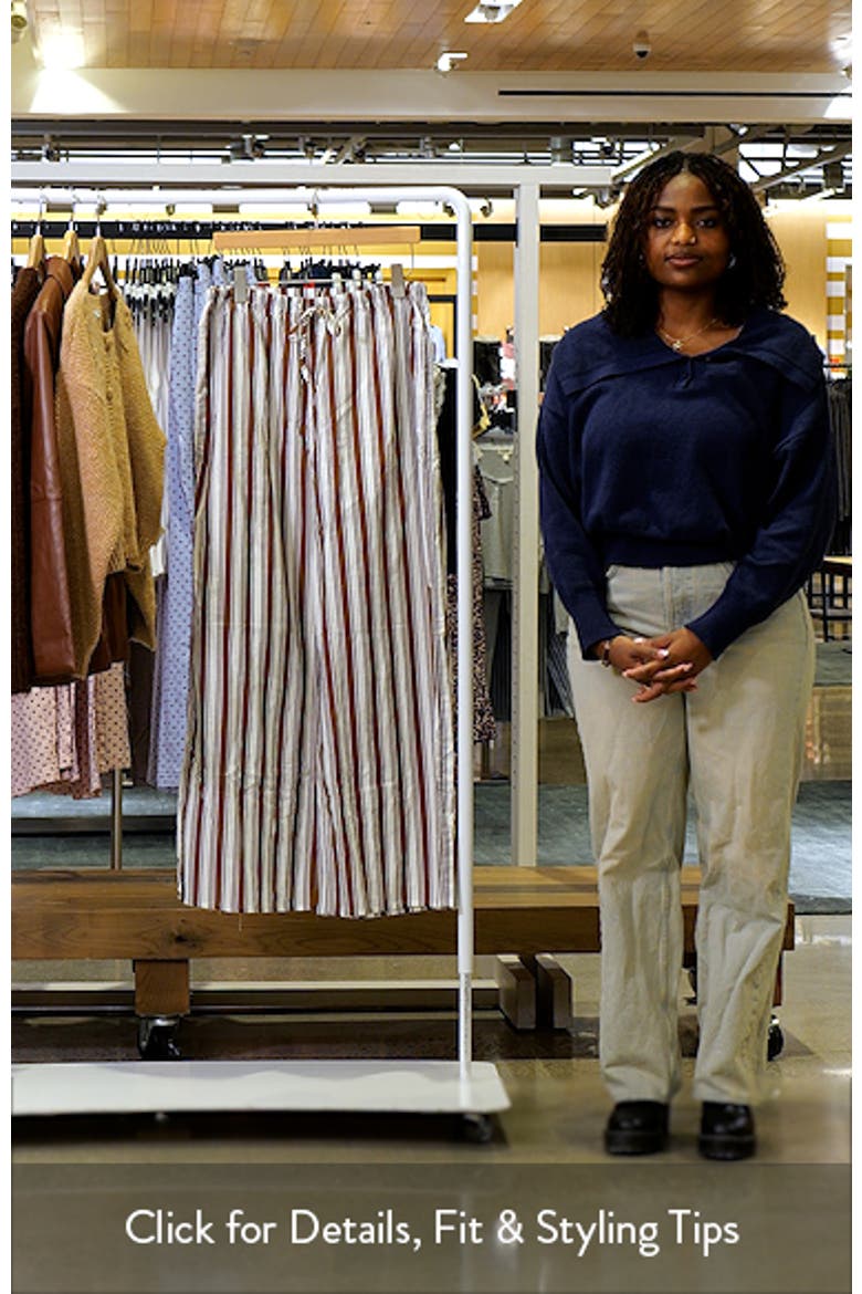 Thalia Stripe Cotton & Linen Wide Leg Pants video