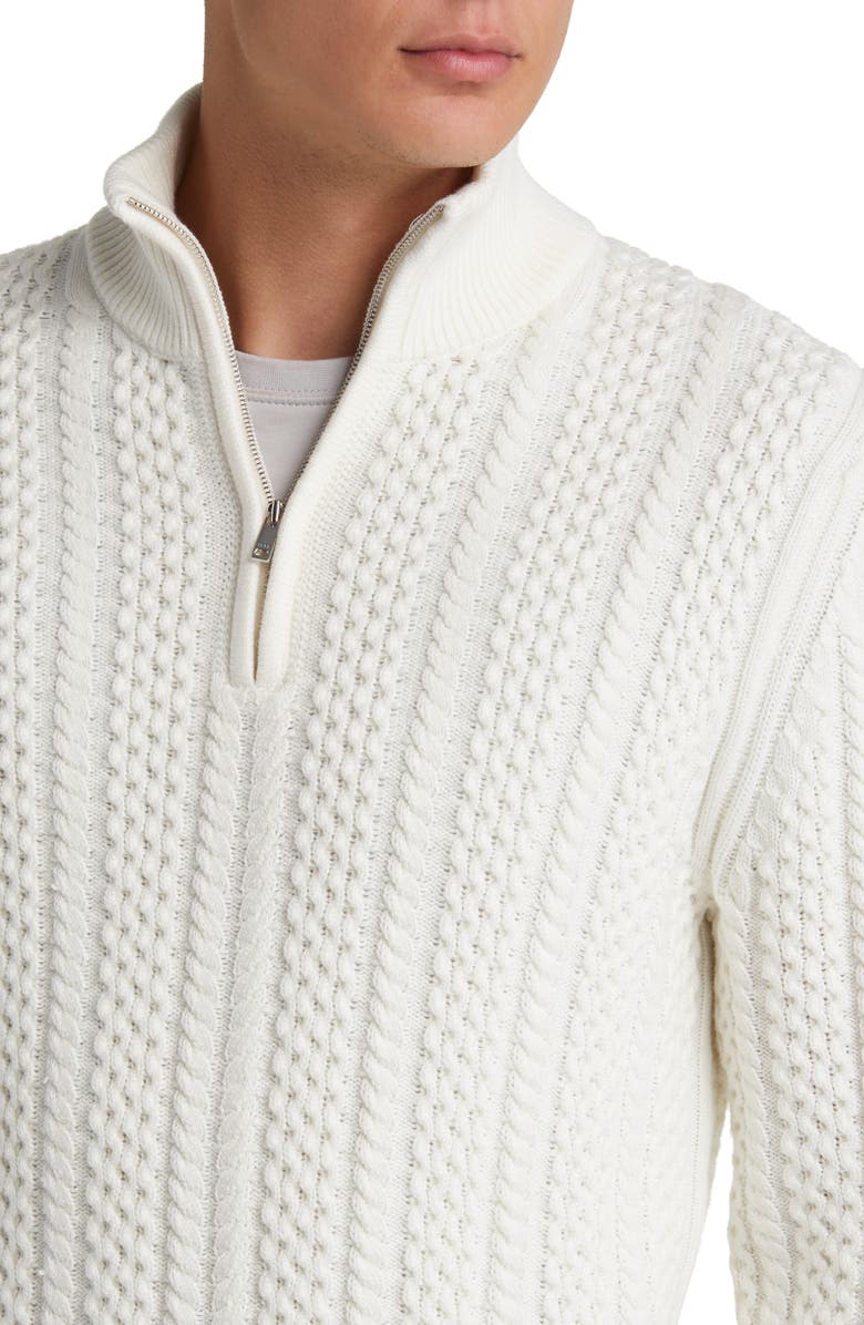 Reiss Bantham Cabled Henley Sweater, Alternate, color, 