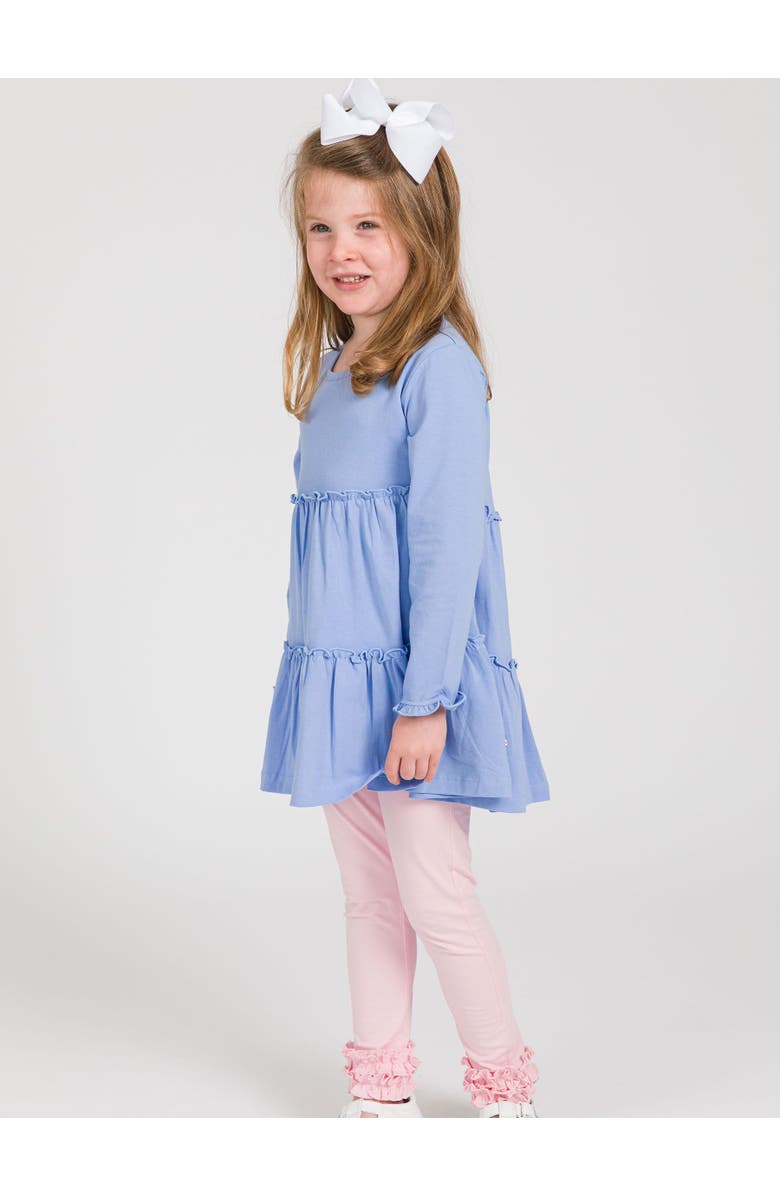 RuffleButts Knit Ruffle Tiered Tunic, Alternate, color, Periwinkle Blue