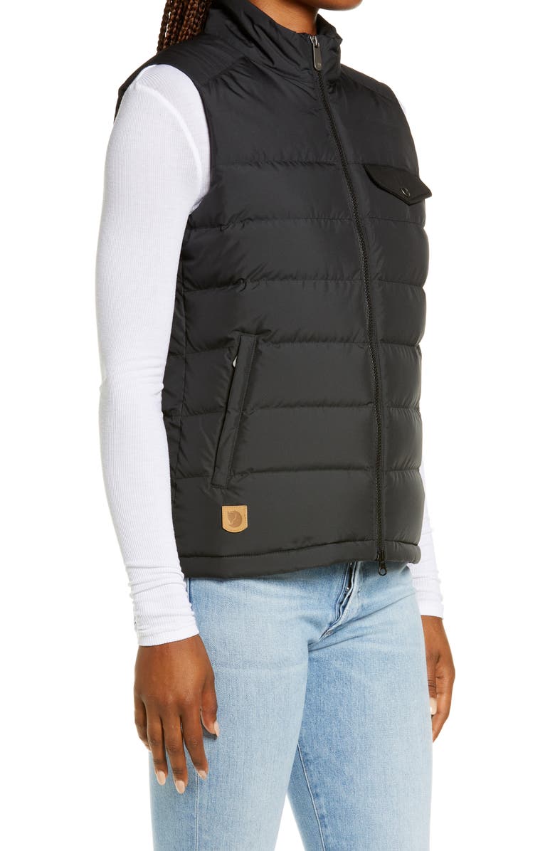 Fjällräven Greenland Water Repellent Down Liner Vest, Alternate, color, Black