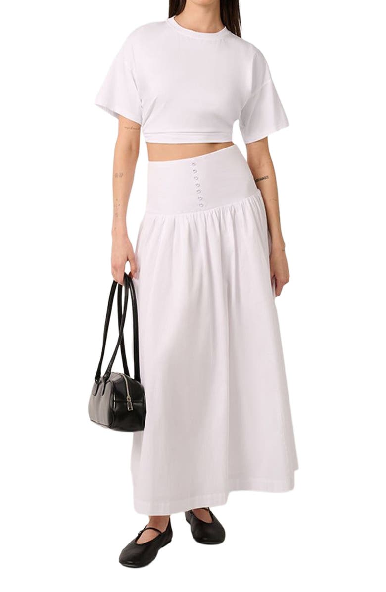 WeWoreWhat Ruched Cropped Tee, Alternate, color, 