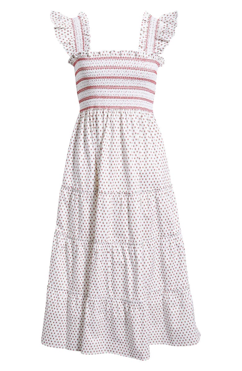 Hill House Home The Ellie Nap Midi Dress, Alternate, color, Poppy Half Drop White