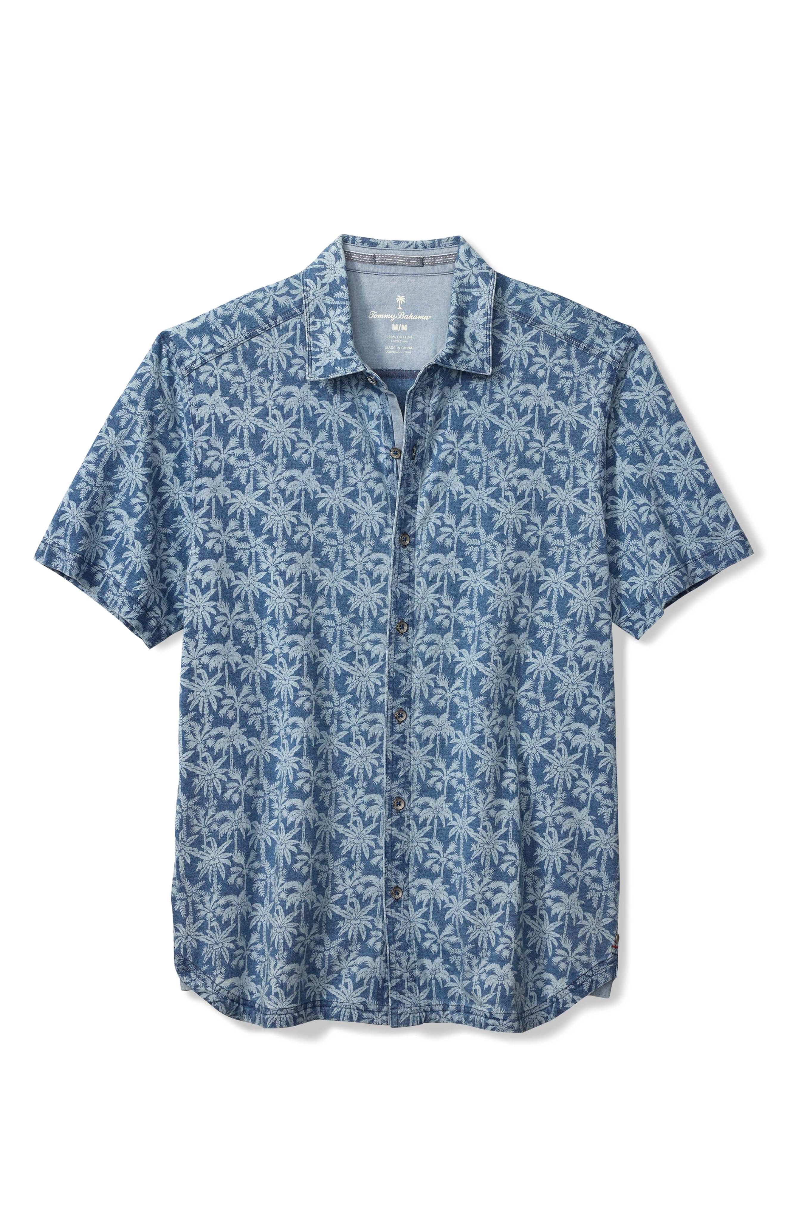 Tommy Bahama Palm Grotto Print Cotton Camp Shirt