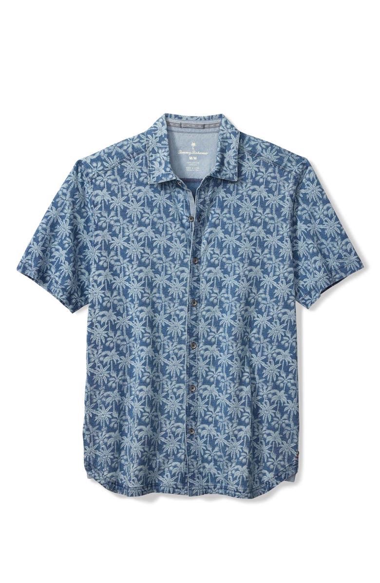 Tommy Bahama Palm Grotto Print Cotton Camp Shirt, Main, color,